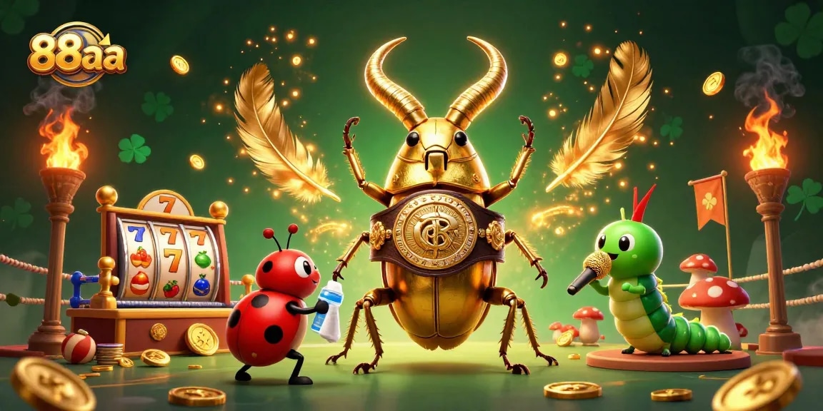 Engage with the vibrant casino atmosphere featuring 88aa, where a golden stag beetle champions slots like a heavyweight.
