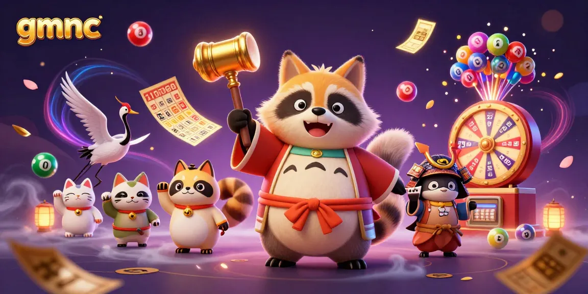 Experience thrilling fun with gmnc in a rich, vibrant casino-themed illustration featuring lucky characters and elements.