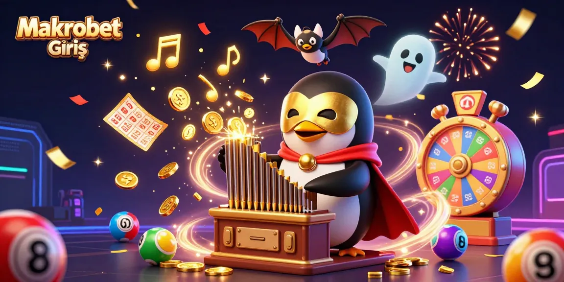 Engage in thrilling gameplay with Makrobet Giriş amidst golden coins and vibrant lottery excitement.