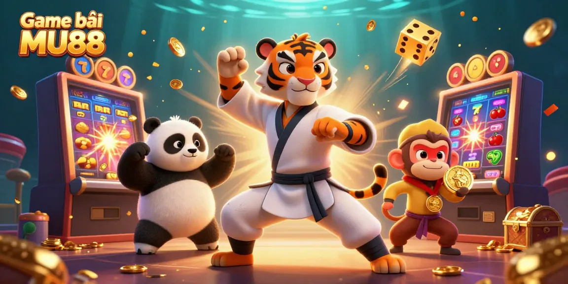 Enjoy thrilling Game bài MU88 with dynamic 3D characters and casino elements for an immersive experience.