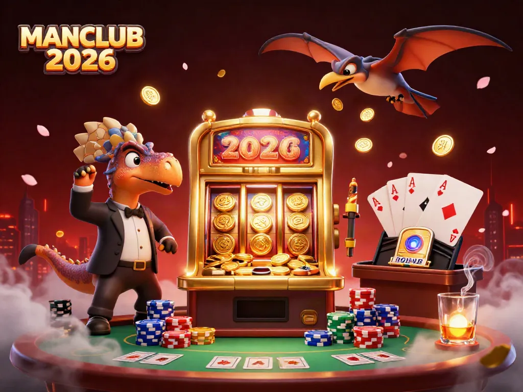 Experience thrilling action at MANCLUB 2026, where cartoon dinosaurs create a jackpot frenzy!