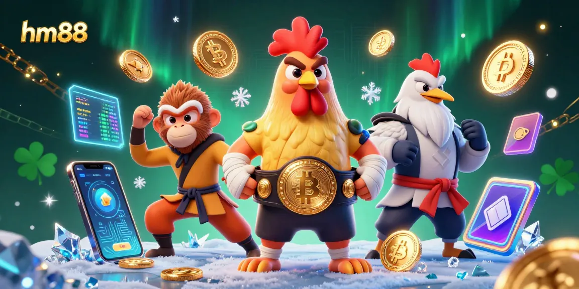 Engage with thrilling gameplay at hm88, featuring a vibrant 3D cartoon Muay Thai rooster in a rich casino atmosphere.