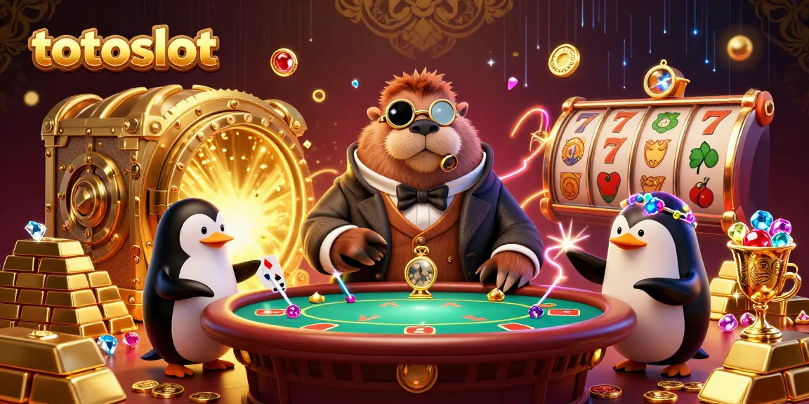 Experience the thrill of winning at totoslot with a lively underwater poker game featuring unique characters and dynamic golden treasures.