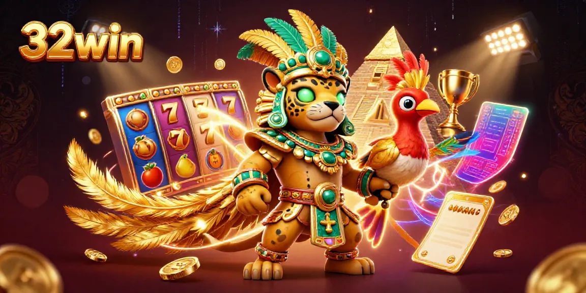 Experience thrilling 32win casino action with vibrant slots, Mayan characters, and dynamic gameplay elements.