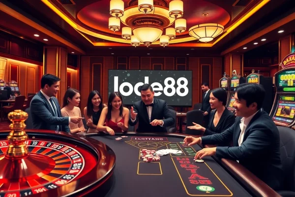 Experience thrilling gaming action at lode88 with engaging casino elements like roulette and poker.