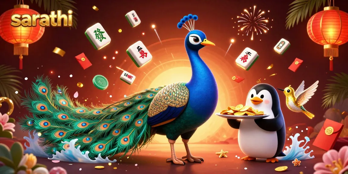 Sarathi showcases high-stakes gaming excitement with a vibrant casino illustration depicting colorful characters and elements